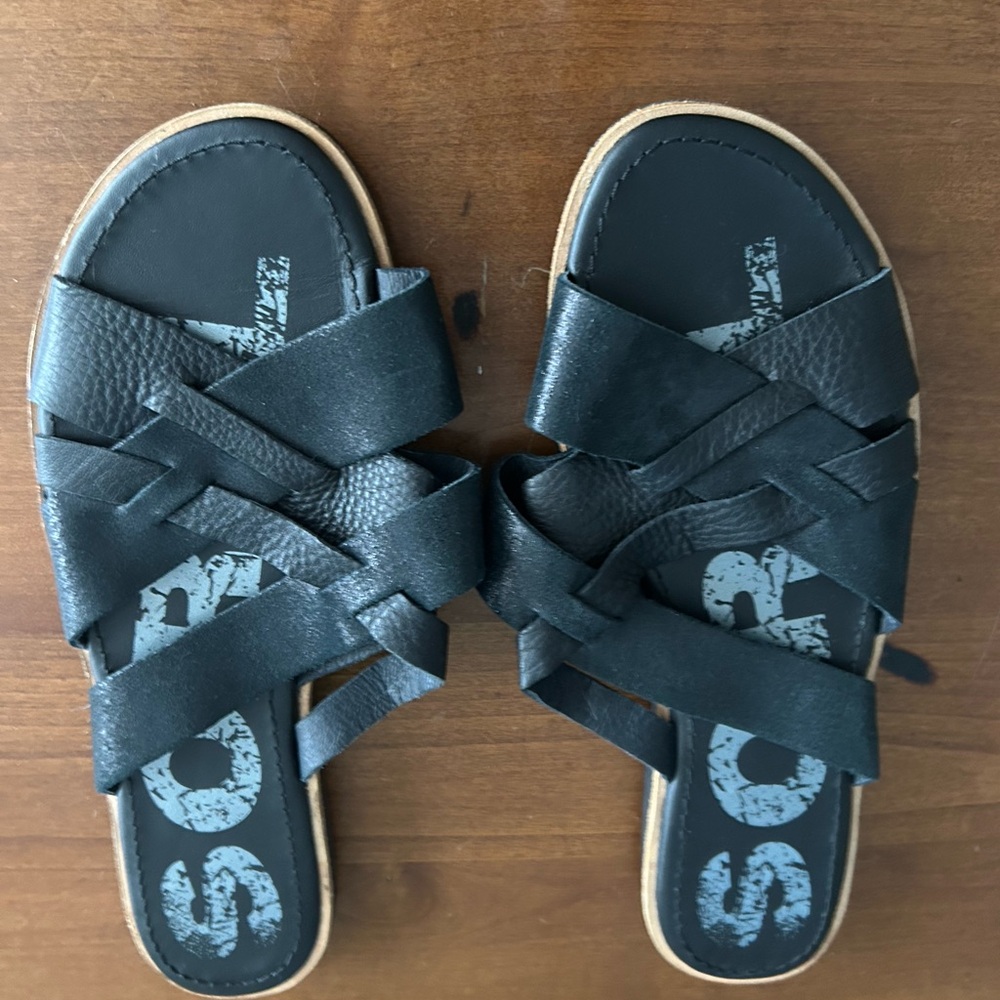 Black Sorel Strappy Sandals - Size 8.5